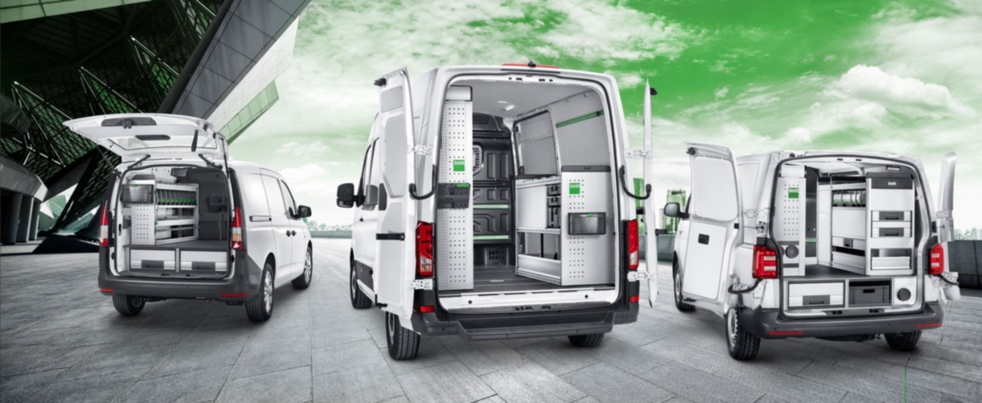 VW Caddy fordonsutrustning: Caddy hyllsystem och förvaringslådor