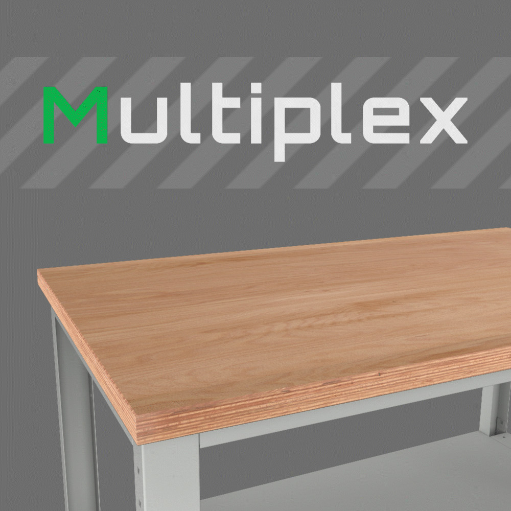 gif of different worktop solutions, including stainless steel worktops, steel clad worktops and lino worktops.